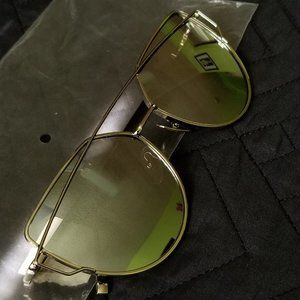 Silver Cateye Wireframe Sunglasses